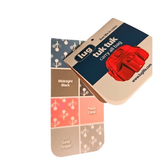 Lug Carry All Bag TukTuk New with Tags Aqua Teal Orchard Print Grad, Vaca, Baby - Picture 7 of 7